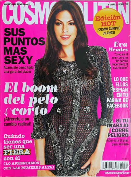 COSMOPOLITAN COLOMBIA magazine side cover  September 2011