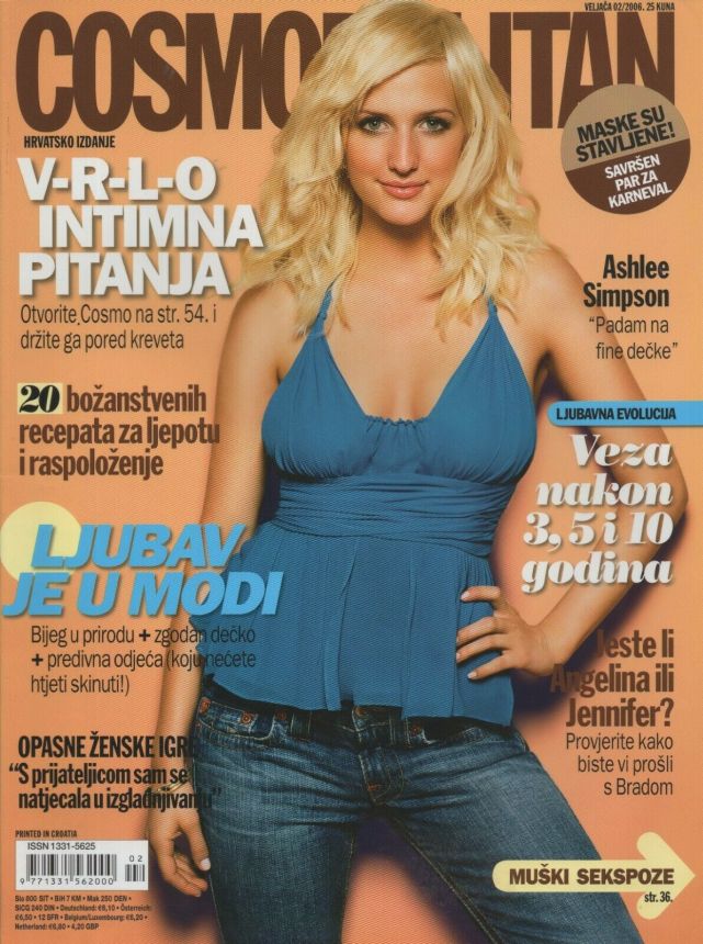 COSMOPOLITAN (Croatia) magazine side cover  February 2006