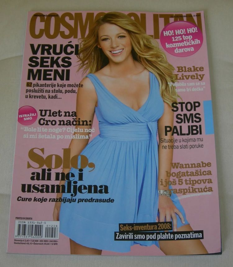 COSMOPOLITAN (Croatia) magazine side cover  December 2008