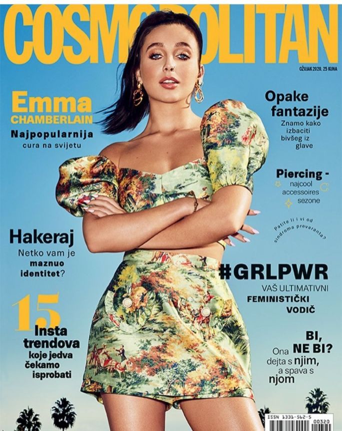 COSMOPOLITAN (Croatia) magazine side cover  March 2020