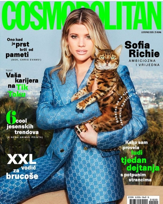 COSMOPOLITAN (Croatia) magazine side cover  October 2020