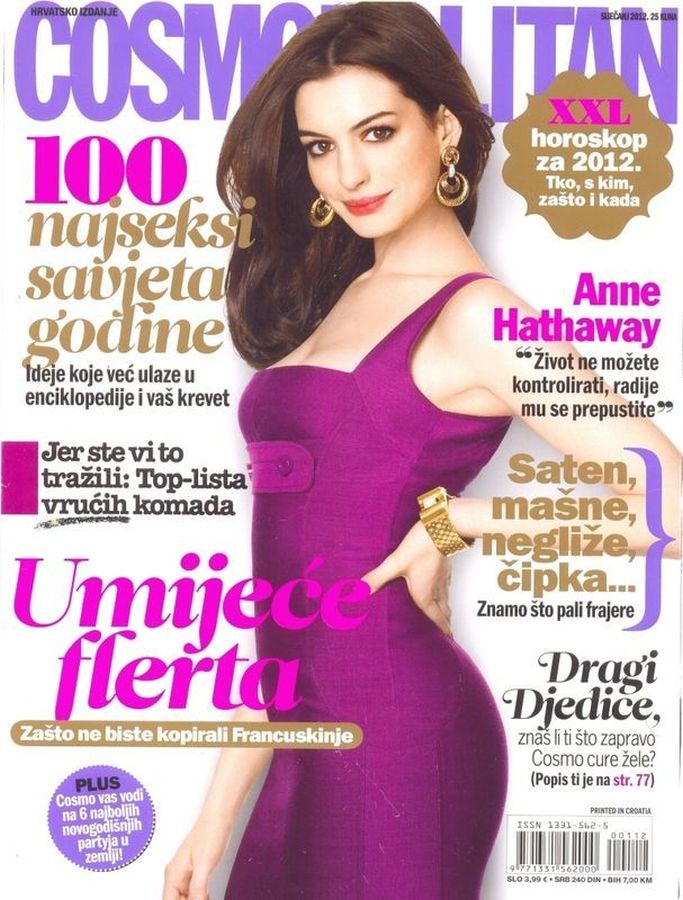 COSMOPOLITAN (Croatia) magazine side cover  January 2012