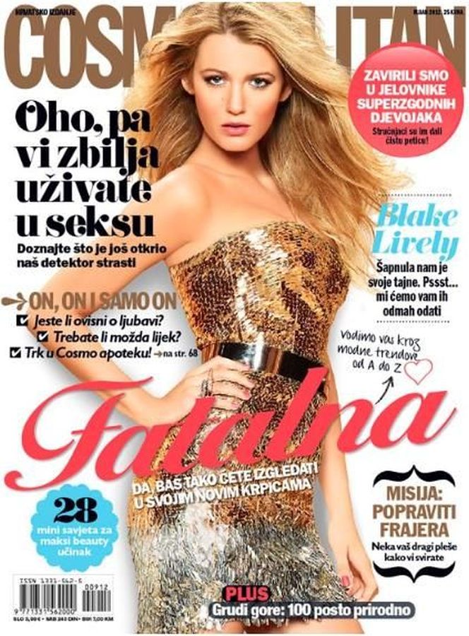 COSMOPOLITAN (Croatia) magazine side cover  September 2012