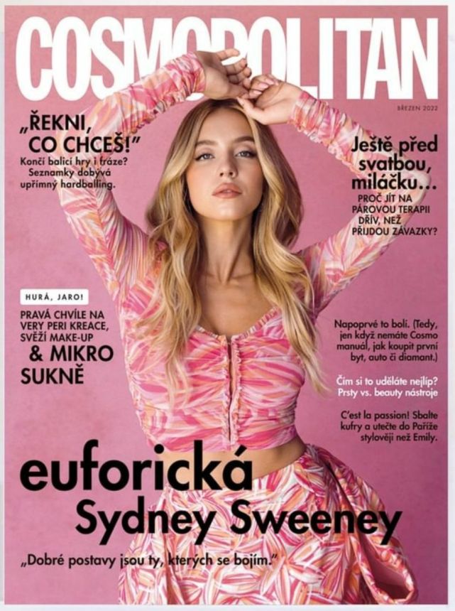 COSMOPOLITAN CZECH magazine side cover  March 2022