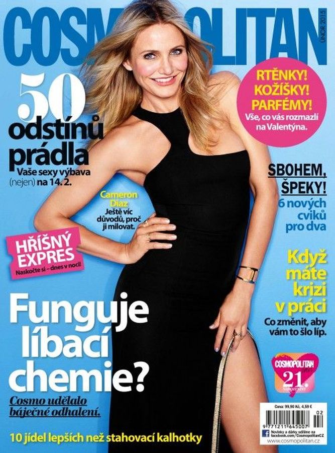 COSMOPOLITAN CZECH magazine side cover  February 2015