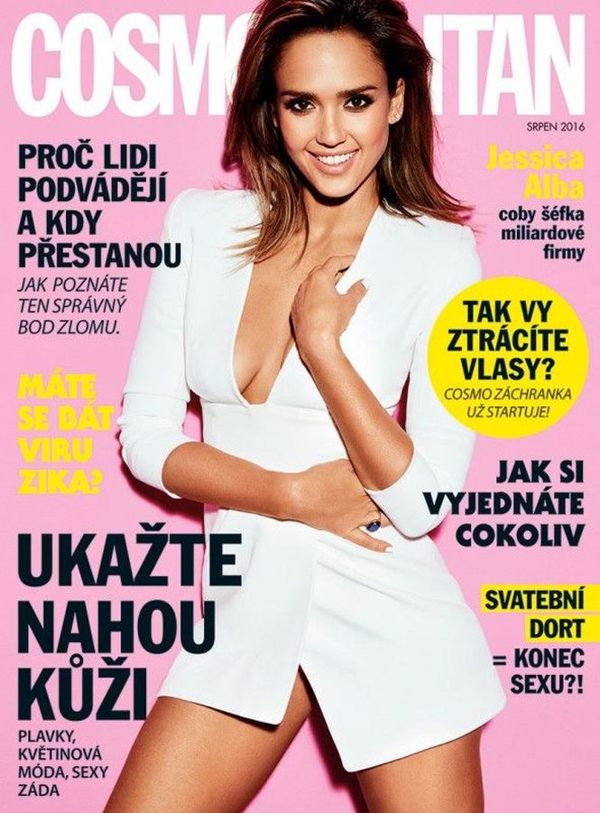 COSMOPOLITAN CZECH magazine side cover  August 2016