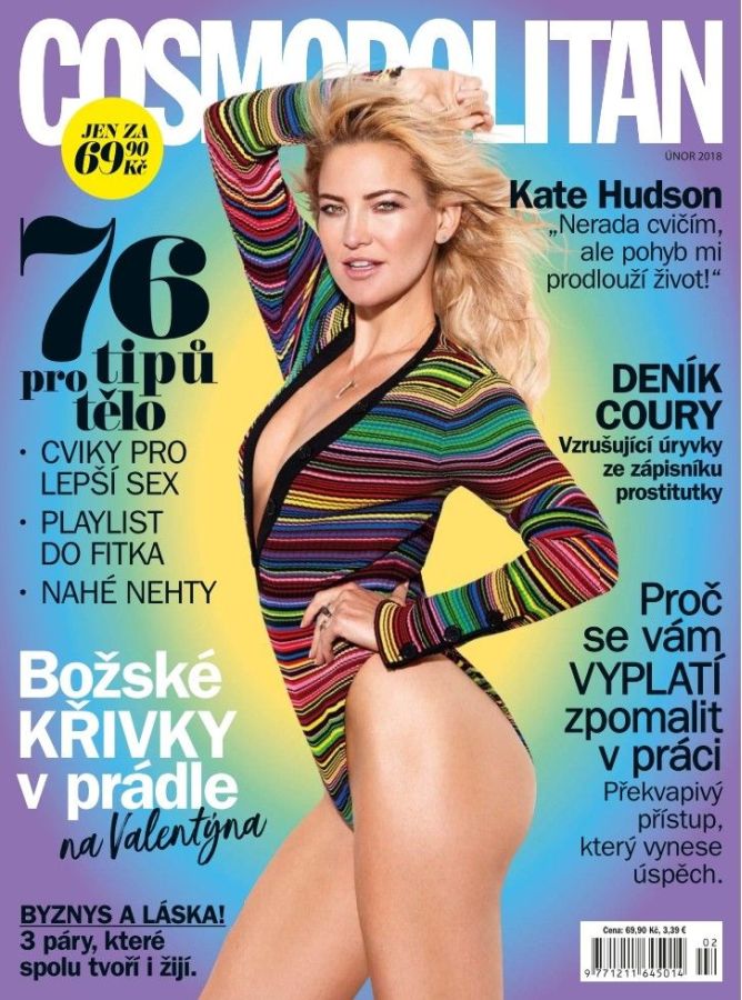 COSMOPOLITAN CZECH magazine side cover  February 2018