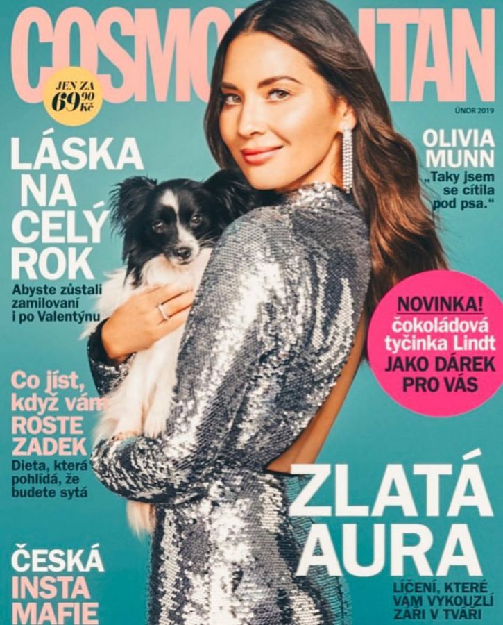 COSMOPOLITAN CZECH magazine side cover  February 2019