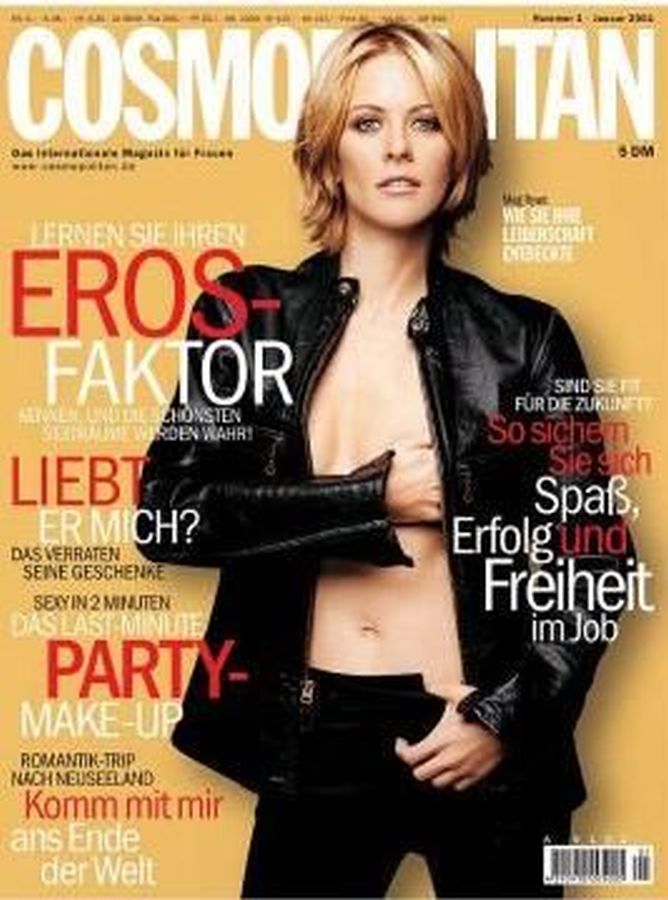 COSMOPOLITAN GERMANY magazine side cover  January 2001