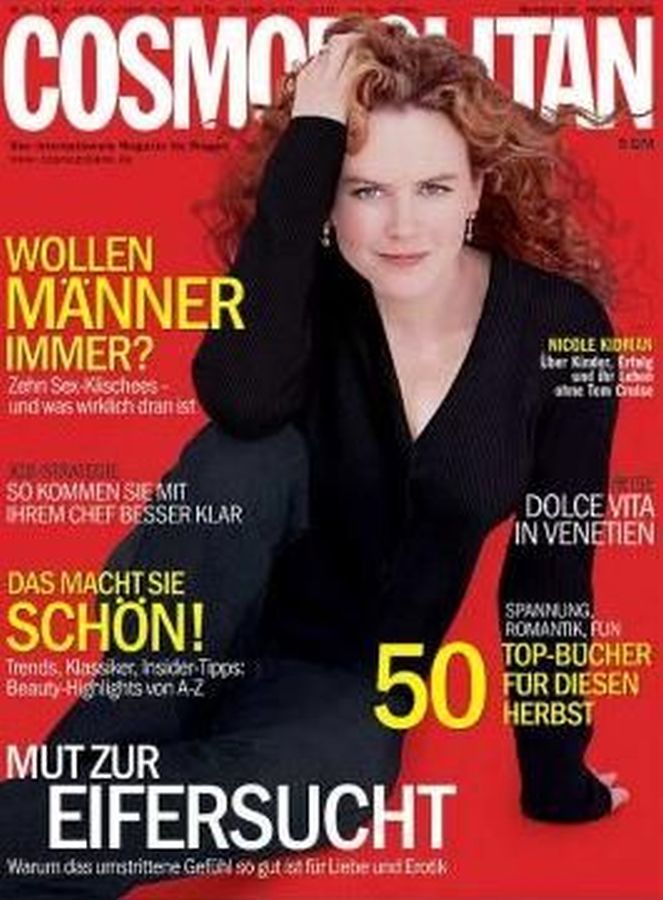COSMOPOLITAN GERMANY magazine side cover  October 2001