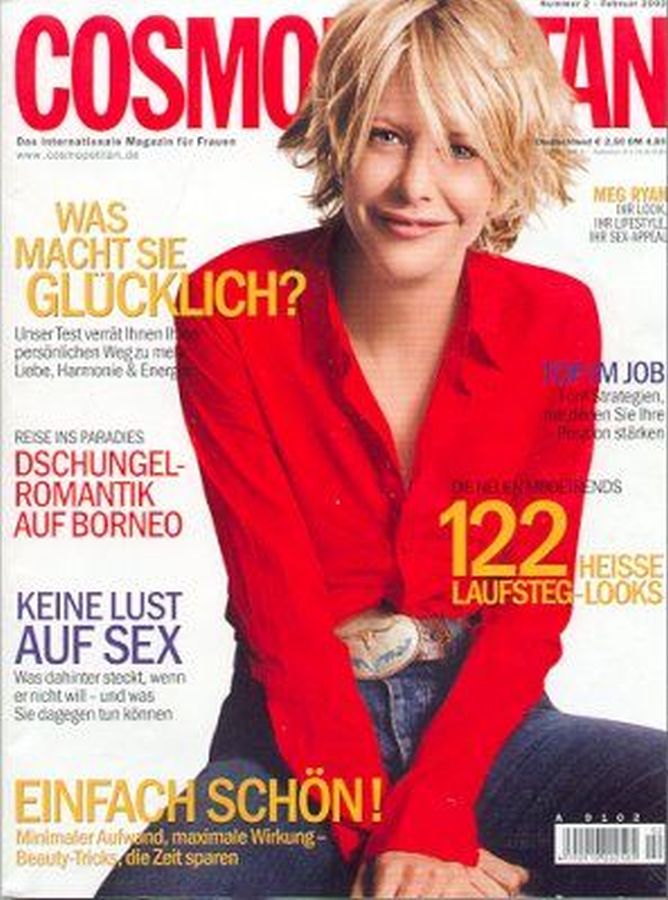 COSMOPOLITAN GERMANY magazine side cover  February 2002