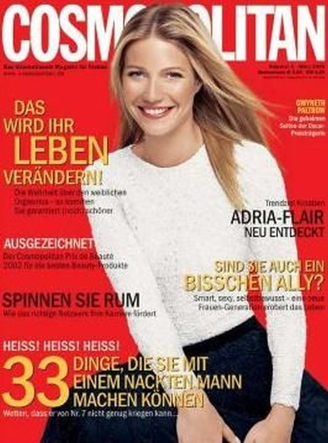 COSMOPOLITAN GERMANY magazine side cover  March 2002