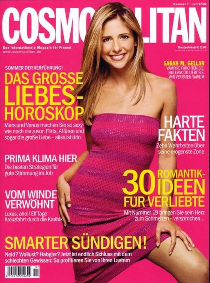 COSMOPOLITAN GERMANY magazine side cover  July 2002
