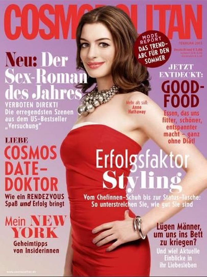 COSMOPOLITAN GERMANY magazine side cover  February 2013