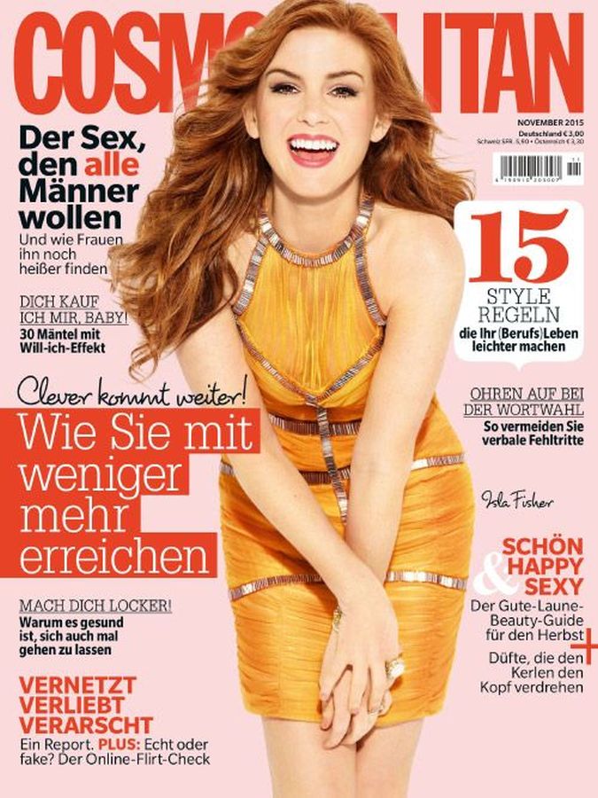 COSMOPOLITAN GERMANY magazine side cover  November 2015