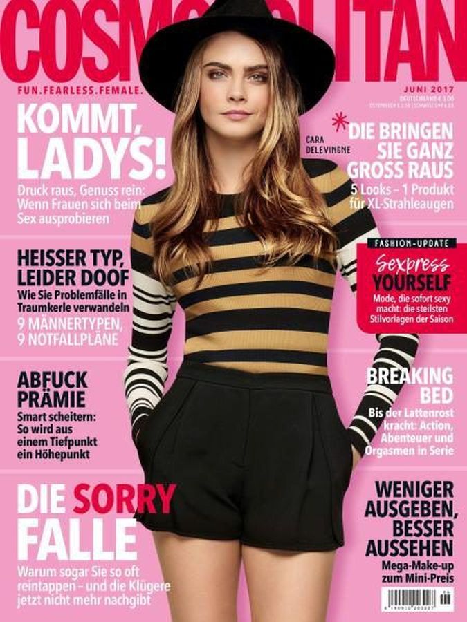 COSMOPOLITAN GERMANY magazine side cover  June 2017