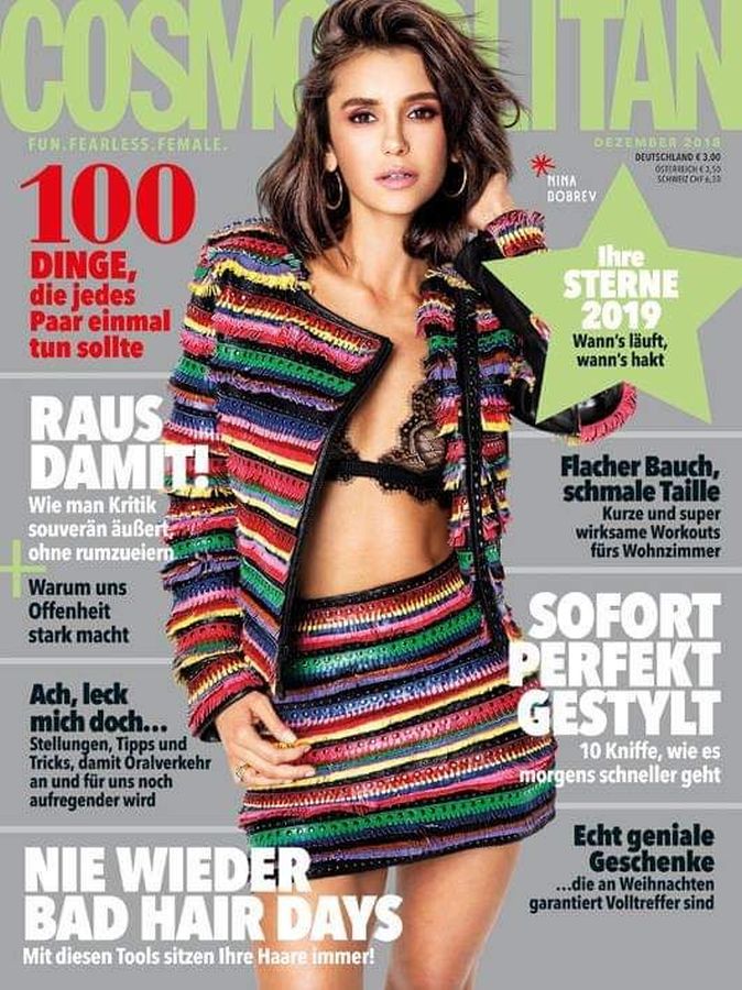 COSMOPOLITAN GERMANY magazine side cover  December 2018