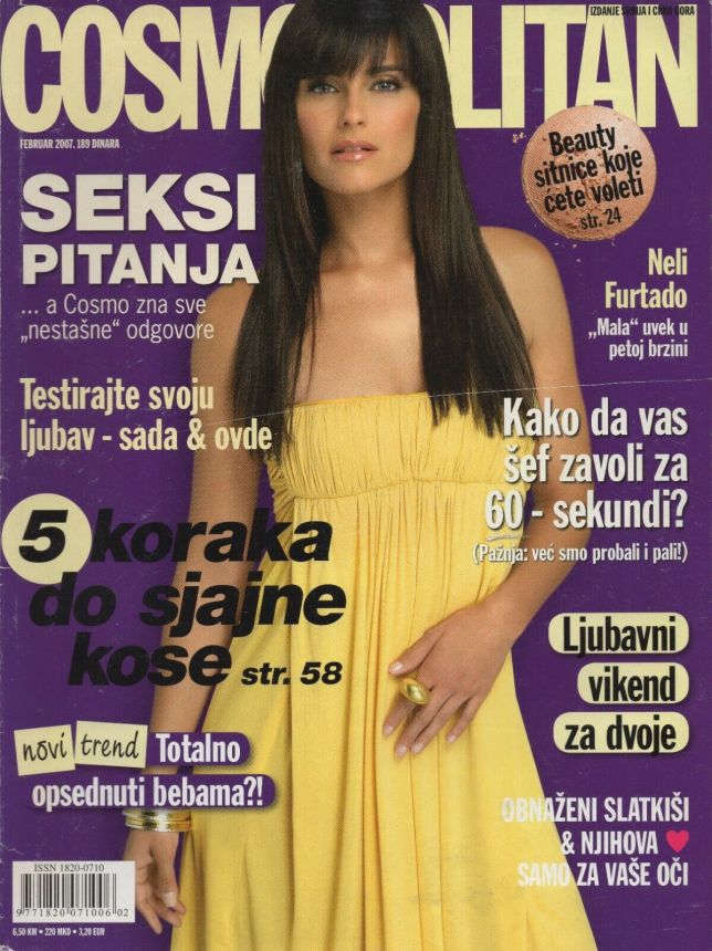 COSMOPOLITAN SERBIA magazine side cover  February 2007