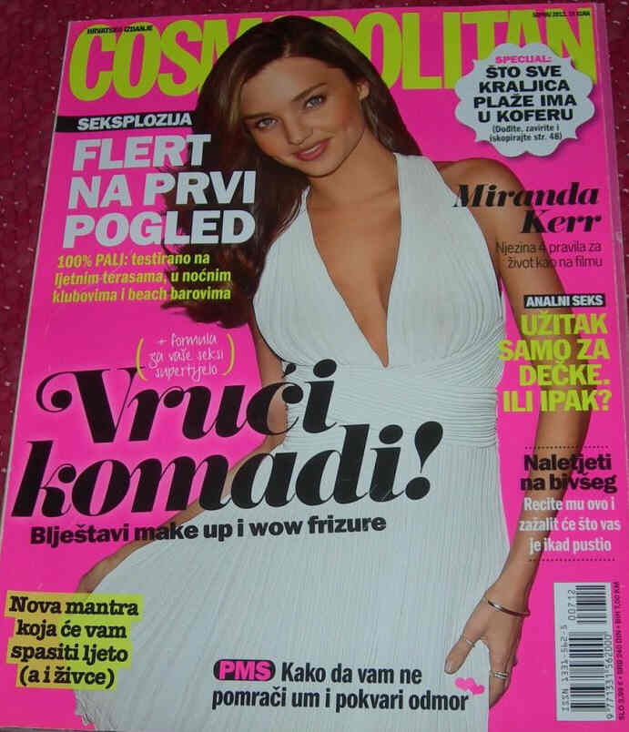 COSMOPOLITAN SERBIA magazine side cover  July 2012