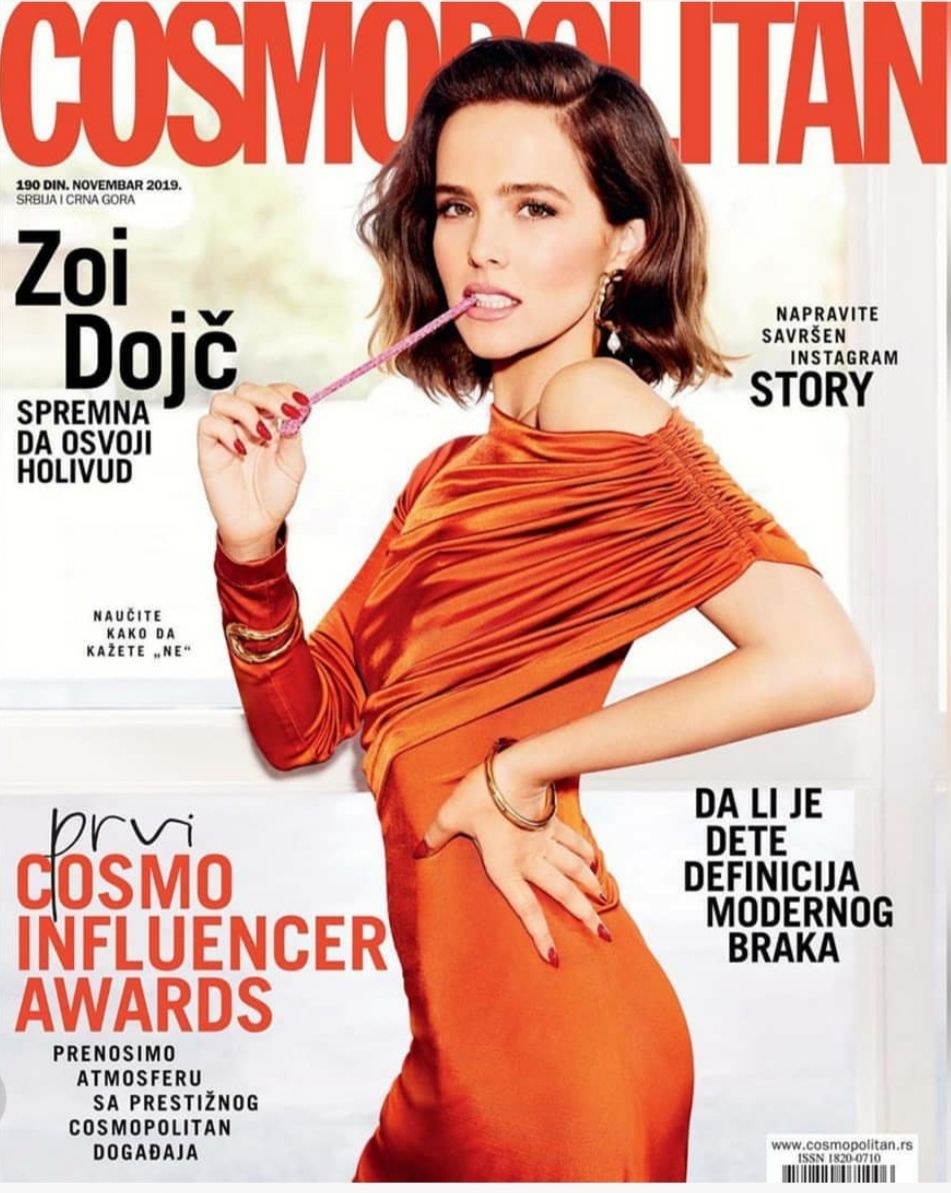 COSMOPOLITAN SERBIA magazine side cover  November 2019