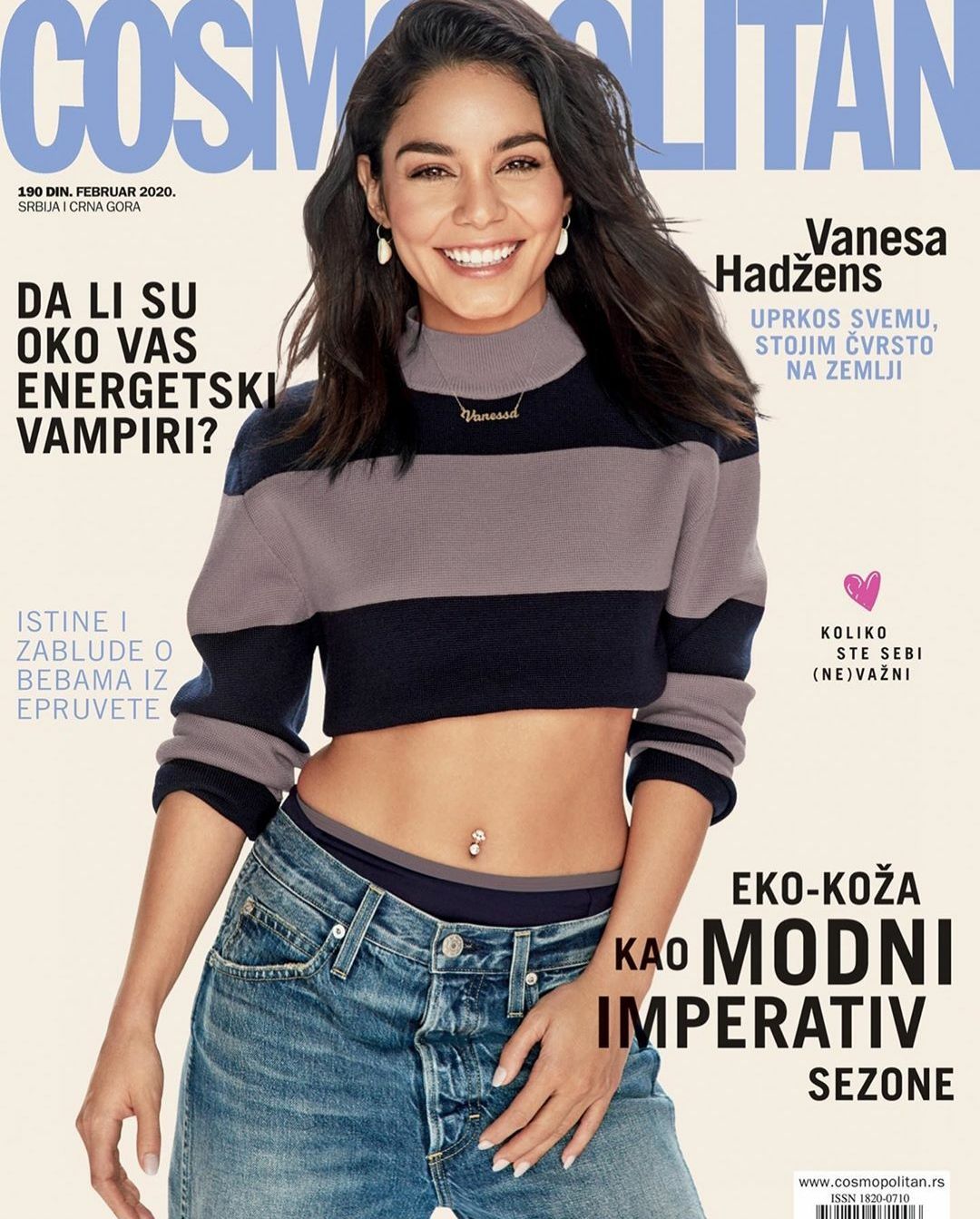 COSMOPOLITAN SERBIA magazine side cover  February 2020