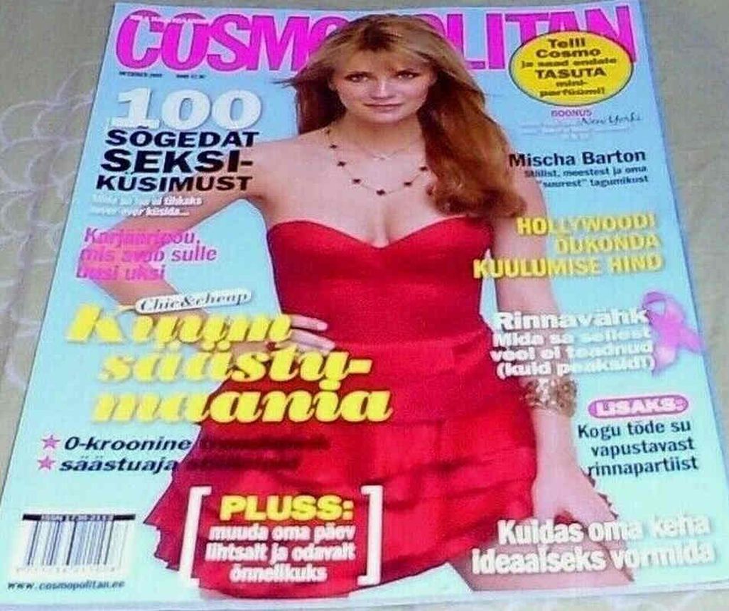 COSMOPOLITAN ESTONIA magazine side cover  October 2008