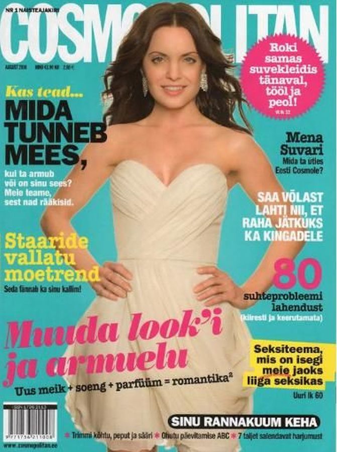 COSMOPOLITAN ESTONIA magazine side cover  August 2010