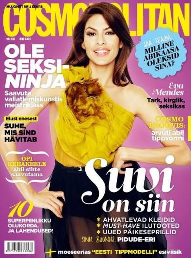 COSMOPOLITAN ESTONIA magazine side cover  May 2012