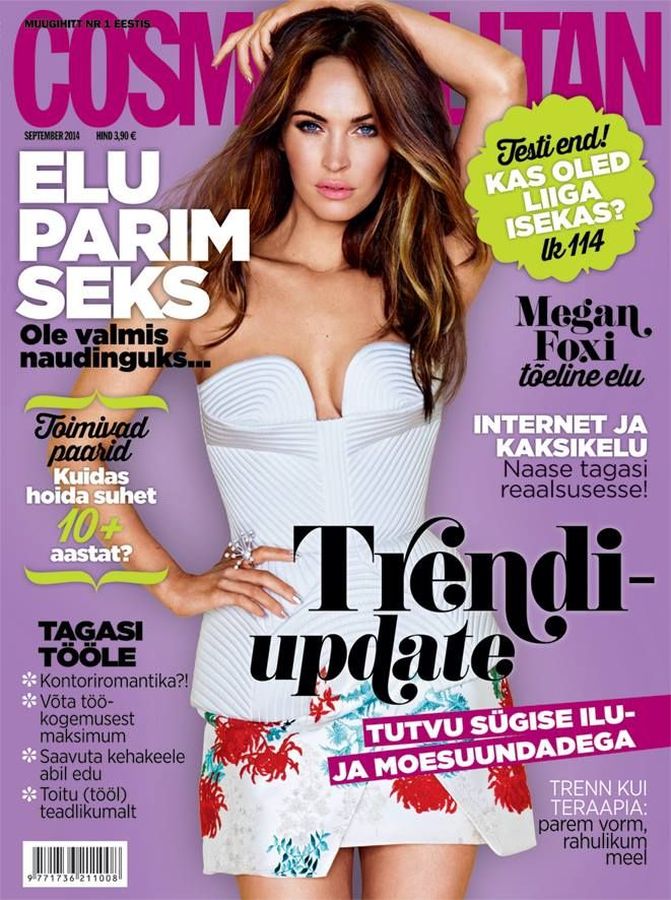 COSMOPOLITAN ESTONIA magazine side cover  September 2014