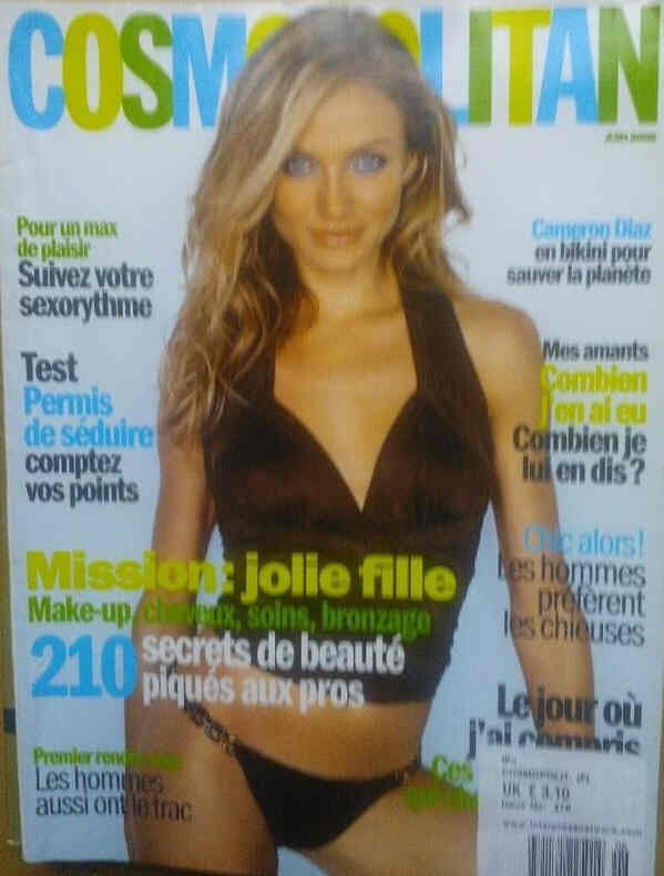 COSMOPOLITAN FRANCE magazine side cover  June 2005