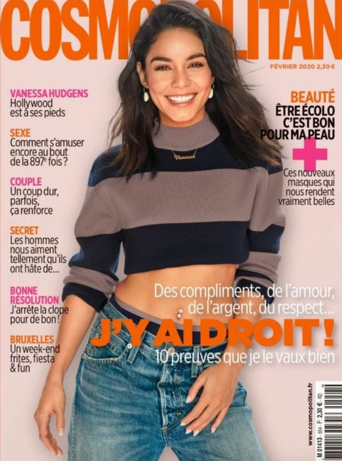 COSMOPOLITAN FRANCE magazine side cover  February 2020
