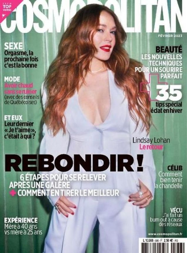 COSMOPOLITAN FRANCE magazine side cover  February 2023