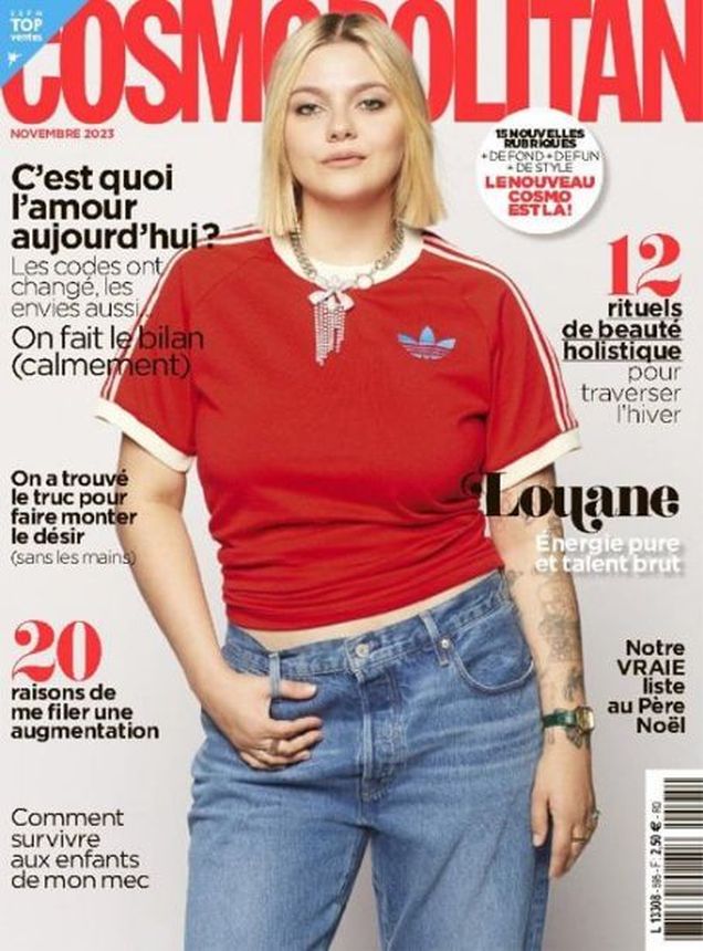 COSMOPOLITAN FRANCE magazine side cover  November 2023