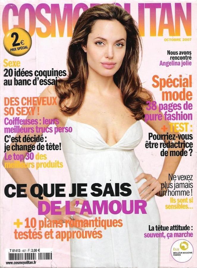 COSMOPOLITAN FRANCE magazine side cover  October 2007