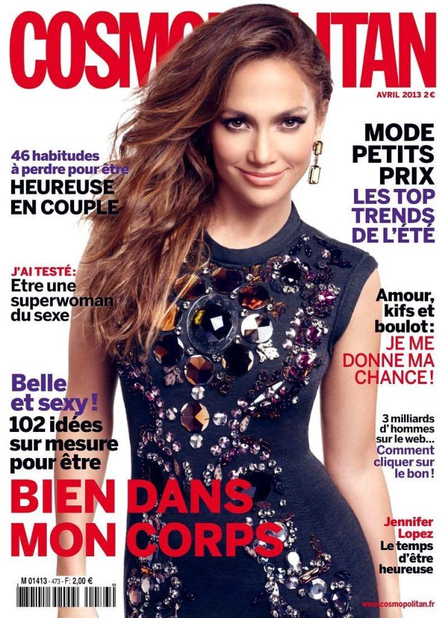 COSMOPOLITAN FRANCE magazine side cover  April 2013