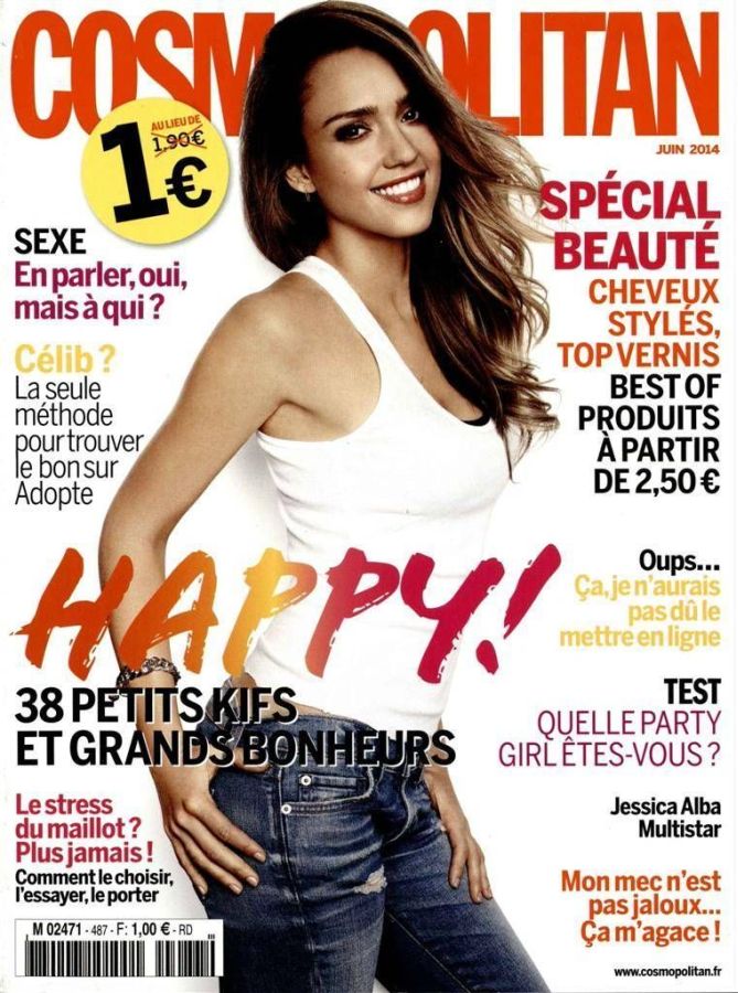 COSMOPOLITAN FRANCE magazine side cover  June 2014