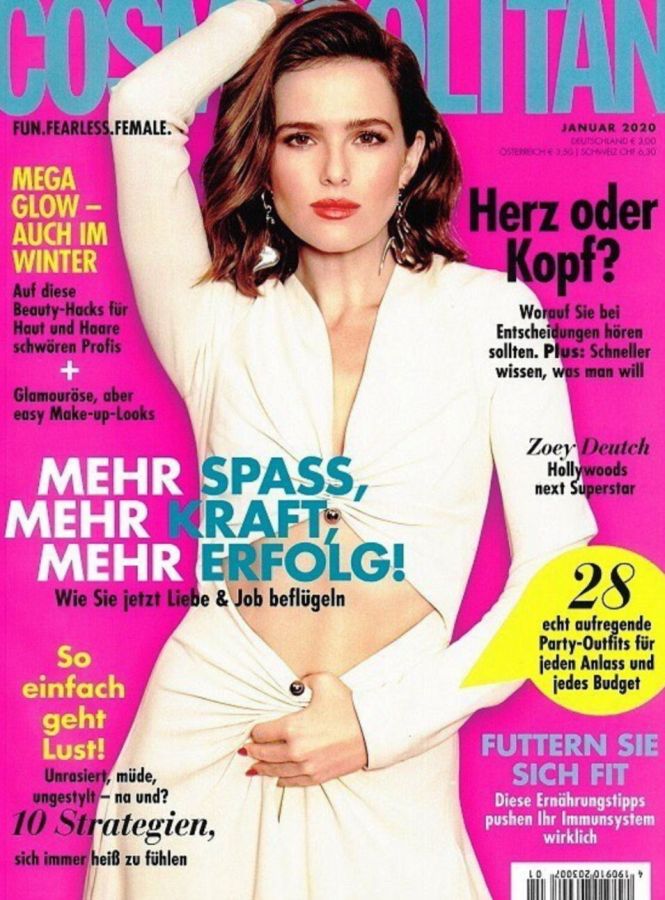 COSMOPOLITAN GERMANY magazine side cover  January 2020