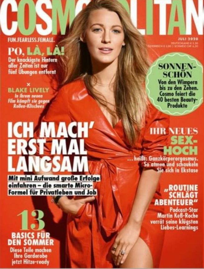 COSMOPOLITAN GERMANY magazine side cover  July 2020