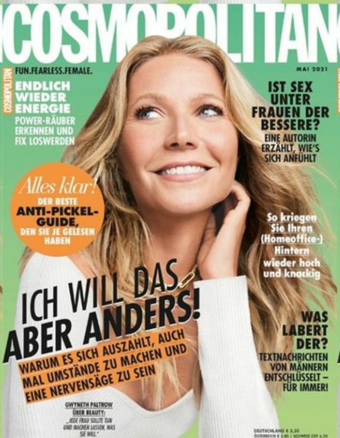 COSMOPOLITAN GERMANY magazine side cover  May 2021