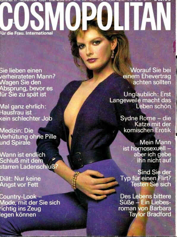 COSMOPOLITAN GERMANY magazine side cover  November 1981