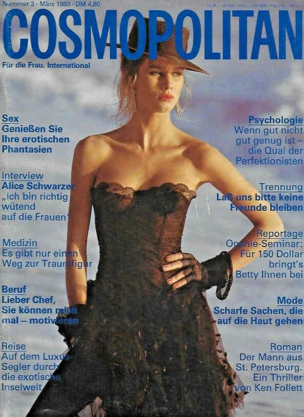 COSMOPOLITAN GERMANY magazine side cover  March 1983