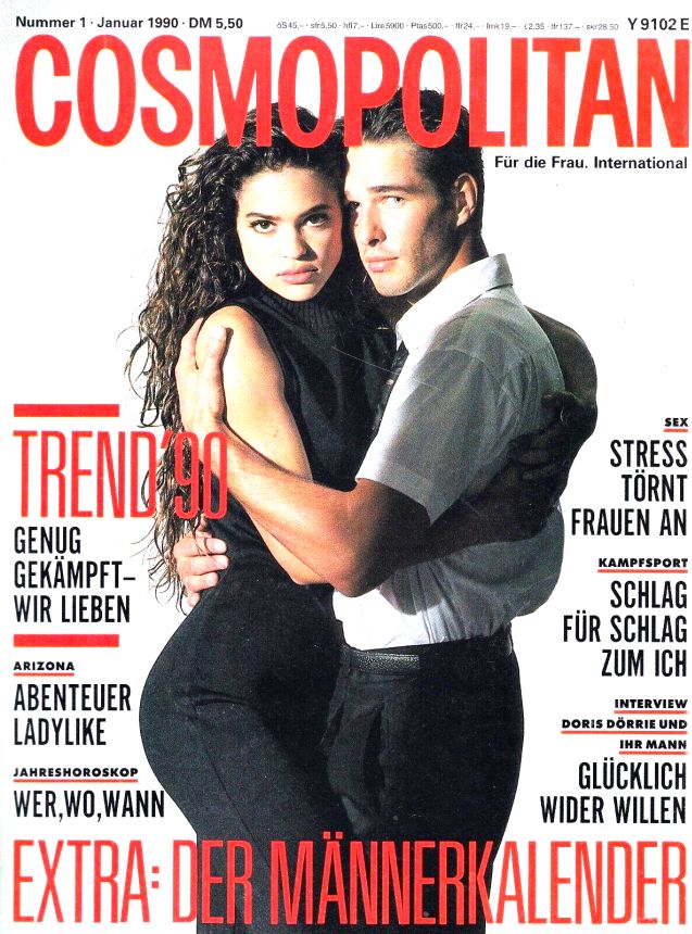 COSMOPOLITAN GERMANY magazine side cover  January 1990