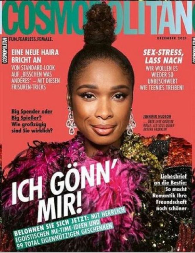 COSMOPOLITAN GERMANY magazine side cover  December 2021