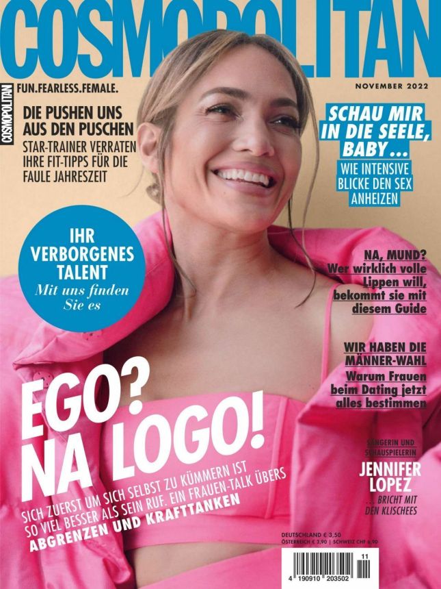 COSMOPOLITAN GERMANY magazine side cover  November 2022