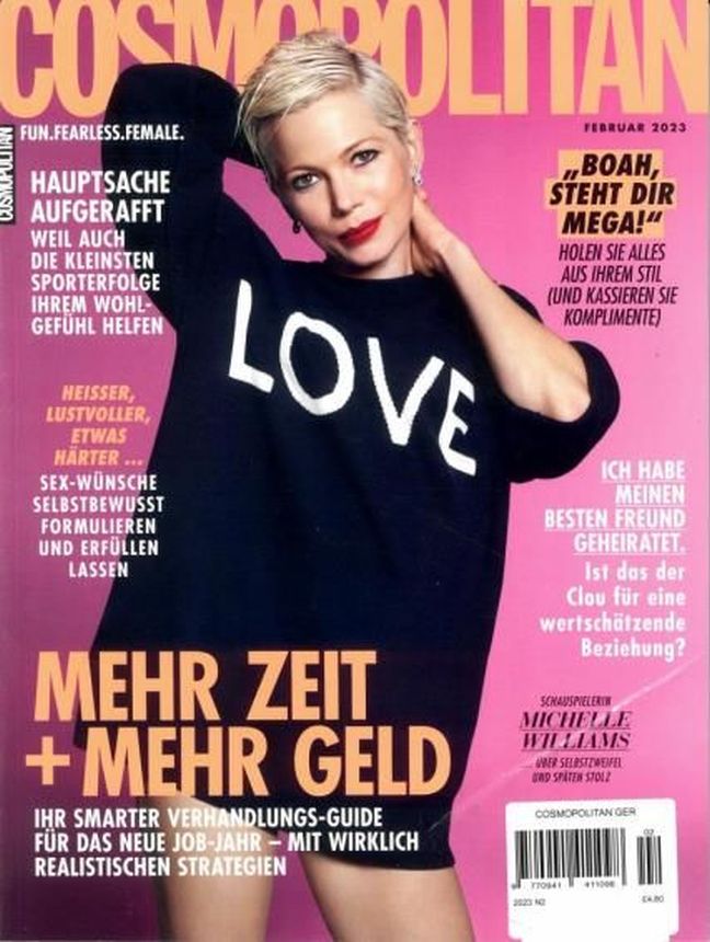 COSMOPOLITAN GERMANY magazine side cover  February 2023