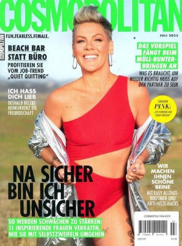 COSMOPOLITAN GERMANY magazine side cover  July 2023