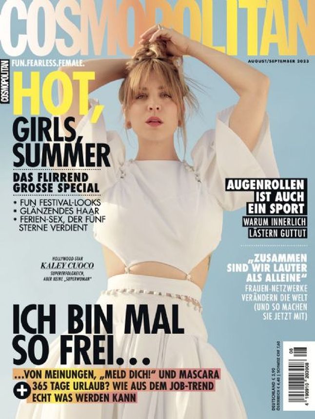 COSMOPOLITAN GERMANY magazine side cover  August/September 2023
