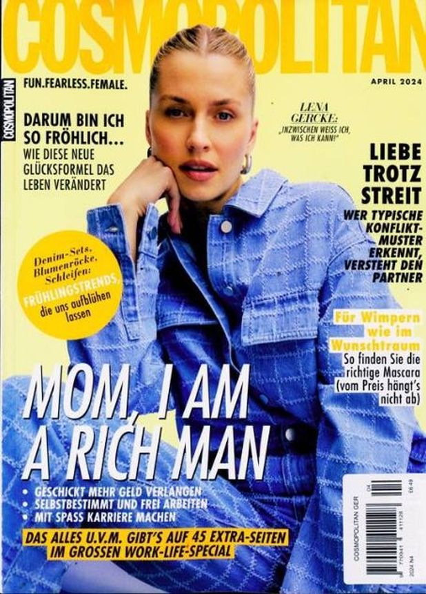 COSMOPOLITAN GERMANY magazine side cover  April 2024