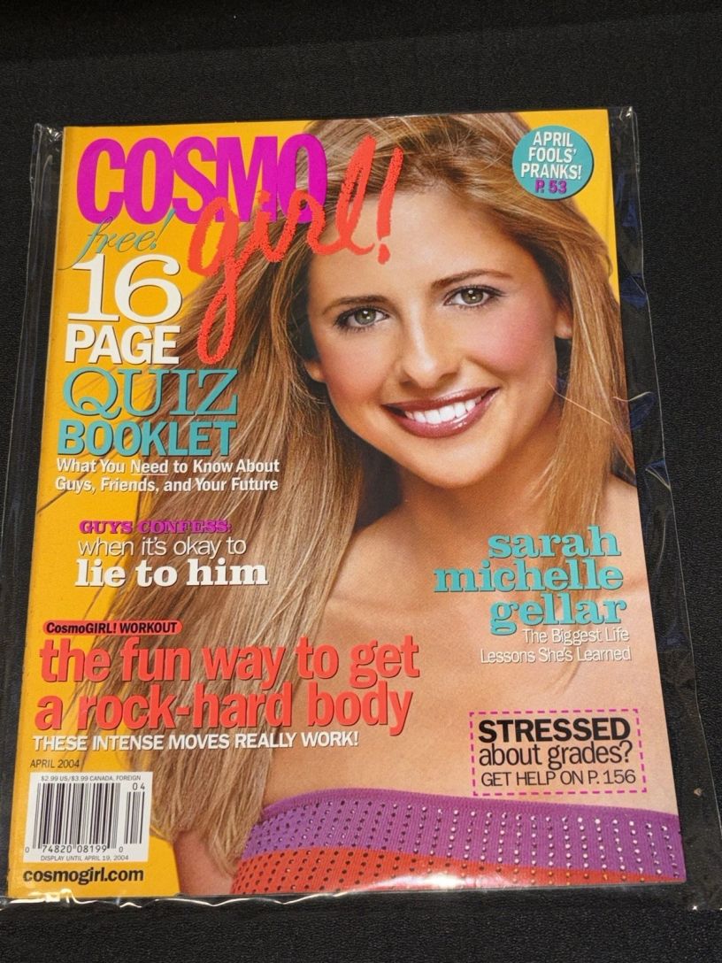 COSMO GIRL UK magazine side cover  April 2004