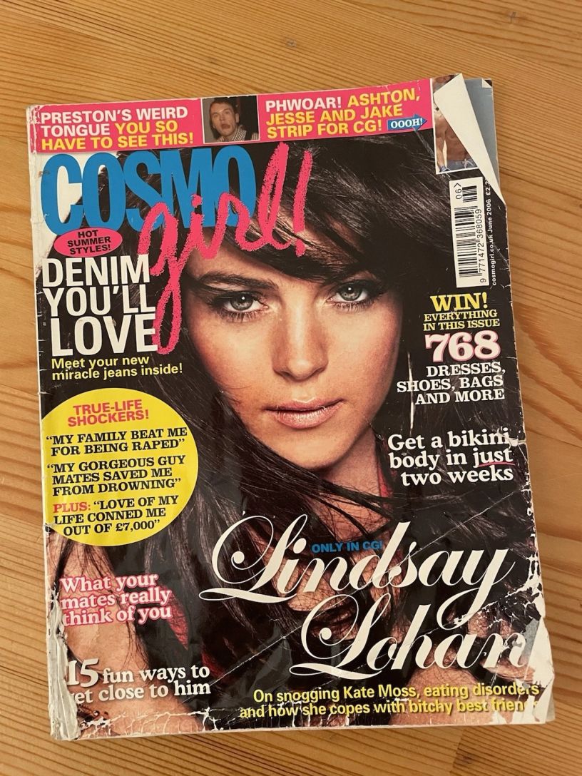 COSMO GIRL UK magazine side cover  June 2006
